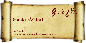Genda Ábel névjegykártya